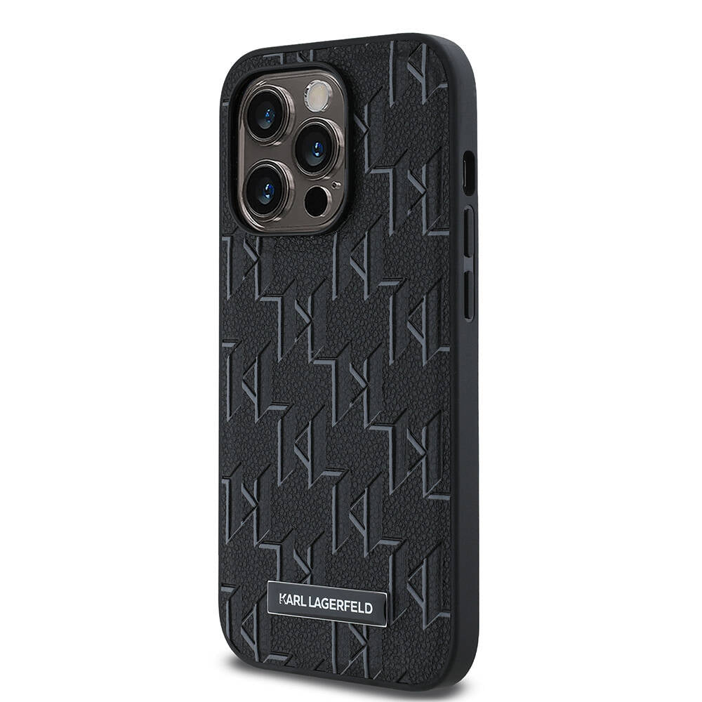 Karl Lagerfeld iPhone 14 Pro Max Orjinal Lisanslı M-safe Şarj Özellikli KL Yazılı Hot Stamp Kılıf