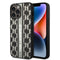 Karl Lagerfeld iPhone 14 Pro Max PU Suni Deri Şerit Dizayn Telefon Kılıfı