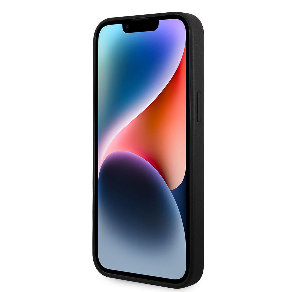 Karl Lagerfeld iPhone 14 Pro Max PU Suni Deri Şerit Dizayn Telefon Kılıfı