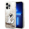 Karl Lagerfeld iPhone 14 Pro Max Sıvılı Simli Choupette Dizayn Telefon Kılıfı