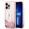 Karl Lagerfeld iPhone 14 Pro Max Kılıf Sıvılı Simli Dizayn Telefon Kılıfı