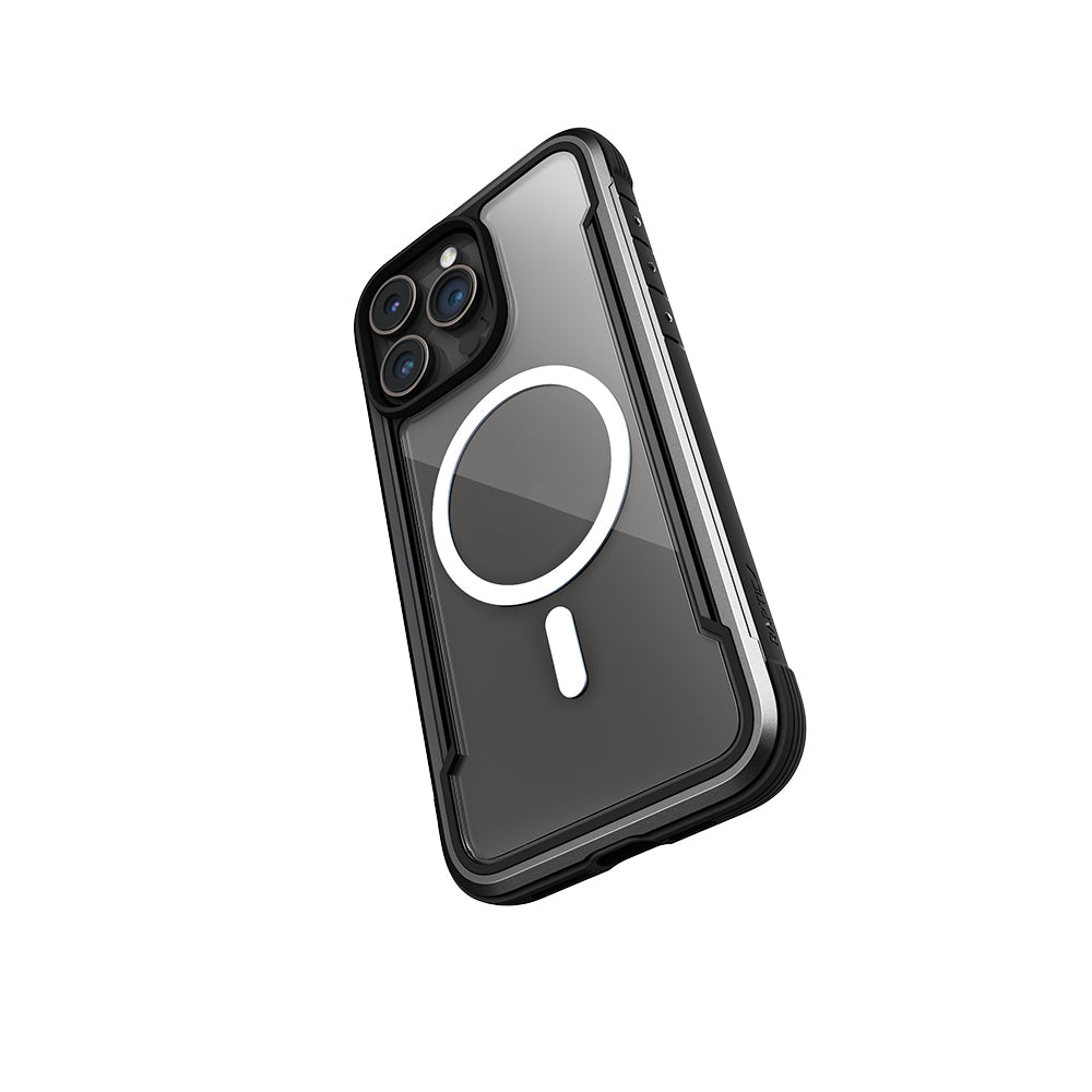 Raptic Shield Serisi iPhone 14 Pro Max M-safe Şarj Özellikli Airbagli Şeffaf Arka Yüzey Kılıf