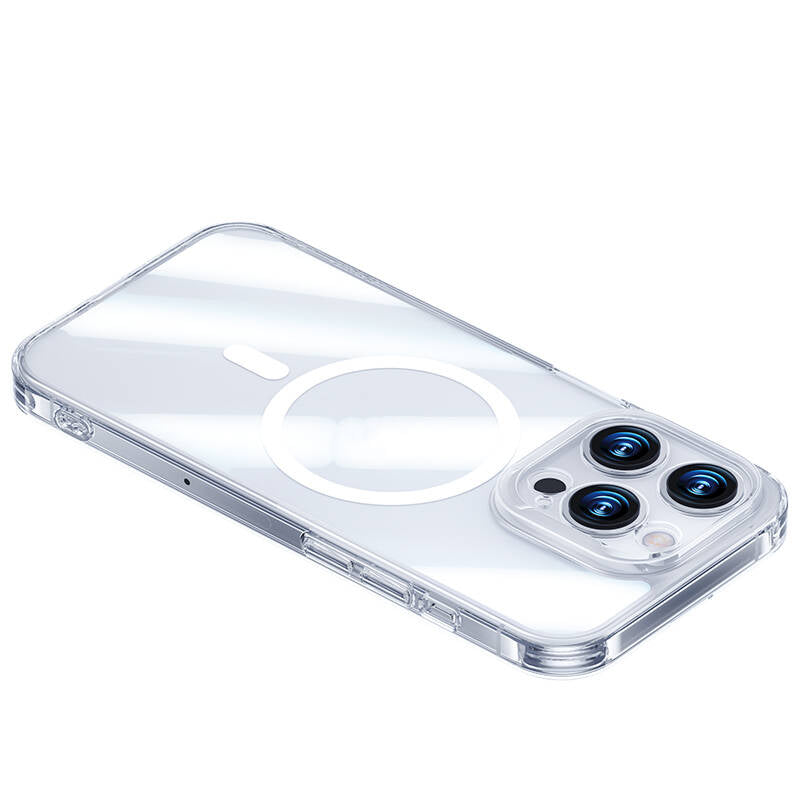 Benks Magnetic Shiny Glass Serisi iPhone 14 Pro Max M-safe Şarj Özellikli Telefon Kılıfı