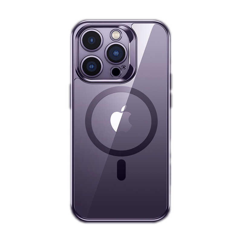 iPhone 14 Pro Max Kılıf M-safe Şarj Özellikli Cam Yüzey Ekran Koruyuculu Benks Electroplated Kılıf - 1