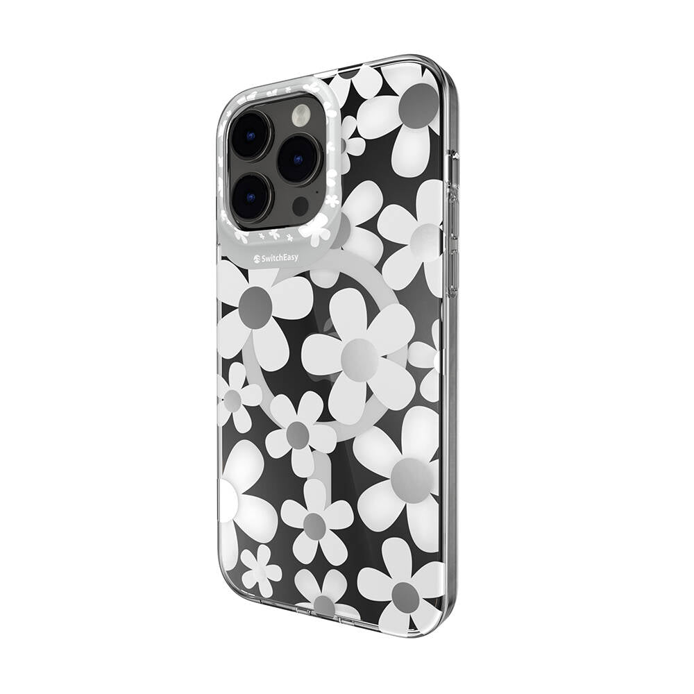Switcheasy Artist-M Fleur iPhone 14 Pro Max M-safe Şarj Özellikli Çift IMD Baskılı Lisanslı Kılıf