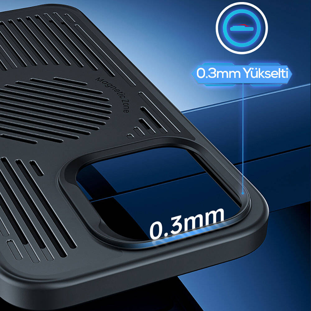 Benks Biliz iPhone 14 Pro Max M-safe Şarj Özellikli Düşme Dirençli Soğutucu Kılıf