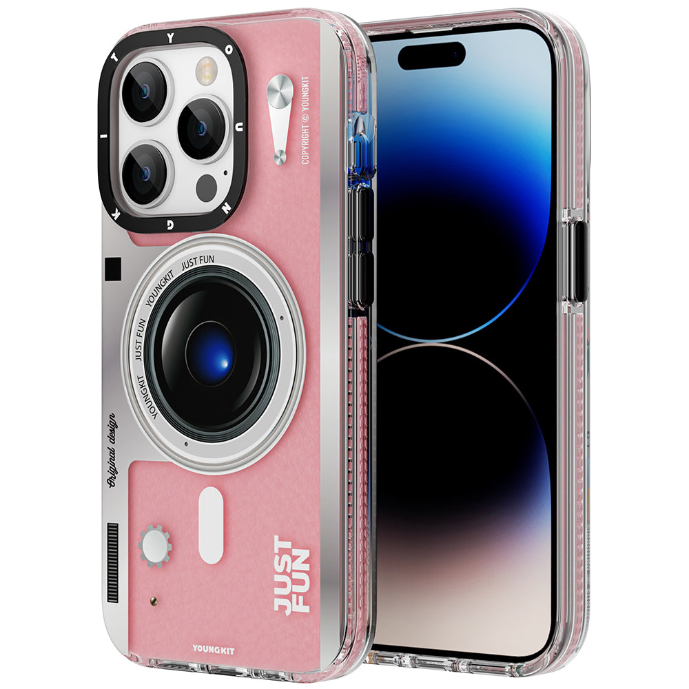 YoungKit Art Film Serisi iPhone 14 Pro Max Magsafe Şarj Özellikli Lens Figürlü Telefon Kılıfı - 1