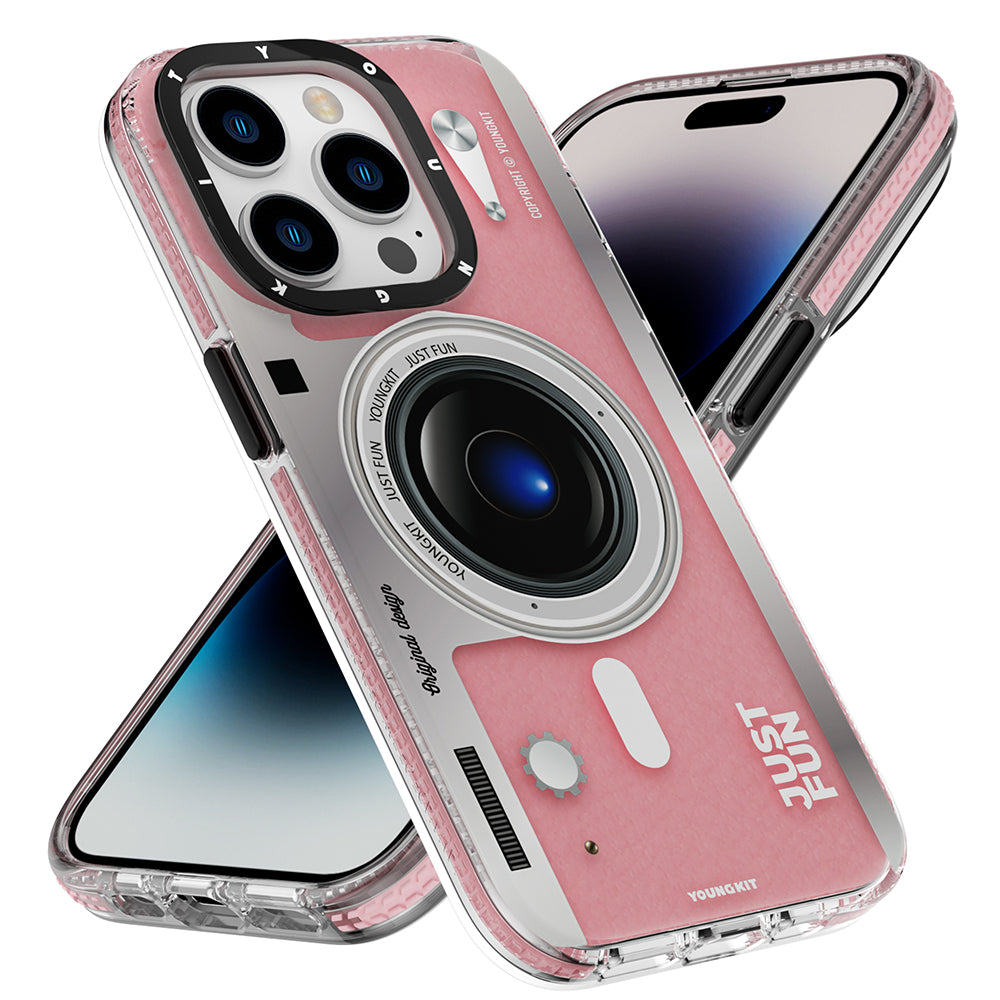 iPhone 14 Pro Max Kılıf M-safe Şarj Özellikli Lens Figürlü YoungKit Art Film Serisi Kılıf - 2