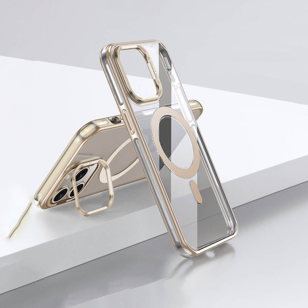 Wlons iPhone 14 Pro Max Magsafe Şarj Özellikli Standlı Efsane Kılıf
