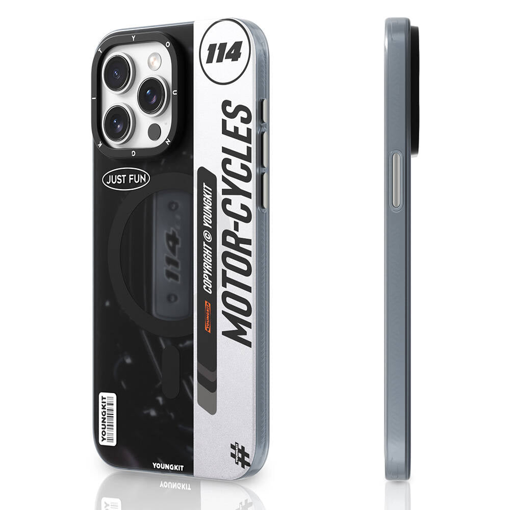 Youngkit Motorcycle Legend Serisi iPhone 14 Pro Max Magsafe Şarj Özellikli Telefon Kılıfı - 1