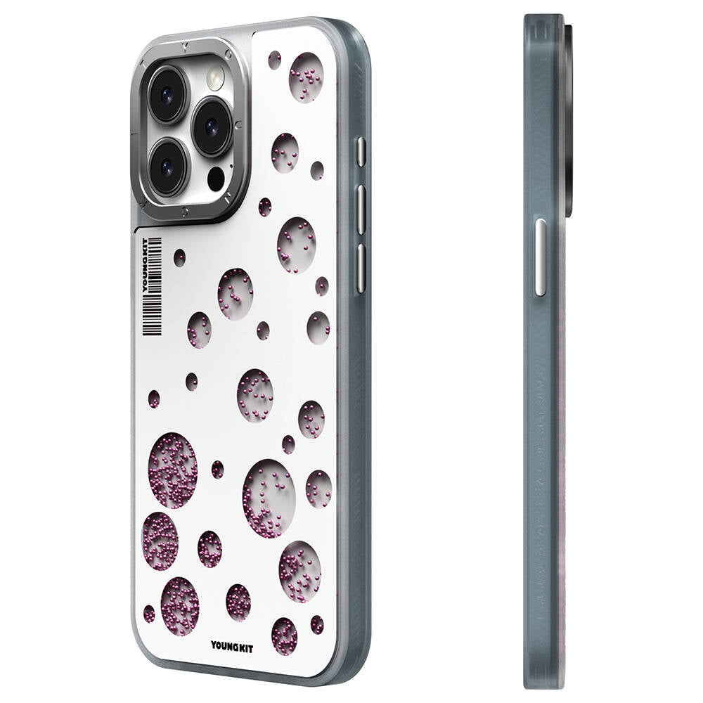 Youngkit Quicksand Beads Serisi iPhone 14 Pro Max Magsafe Şarj Özellikli Telefon Kılıfı - 1