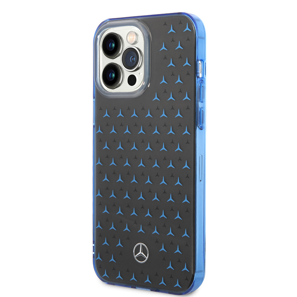 Mercedes Benz iPhone 14 Pro Max Çift Katmanlı Yıldız Desenli Dizayn Telefon Kılıfı