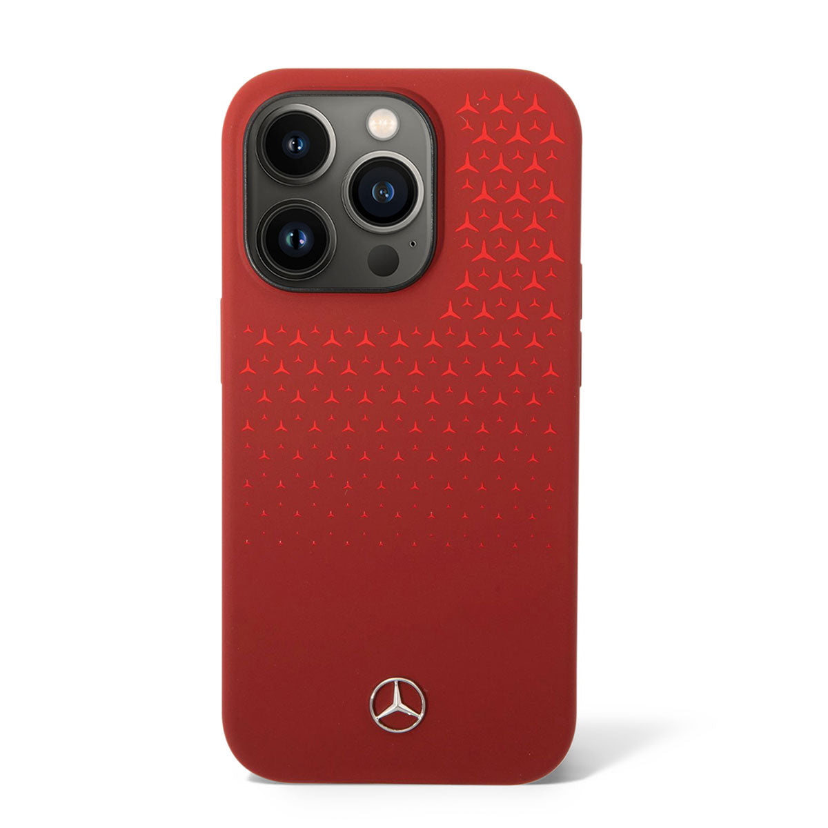 Mercedes Benz iPhone 14 Pro Max Dikey Gradient Yıldızlı Silikon Telefon Kılıfı