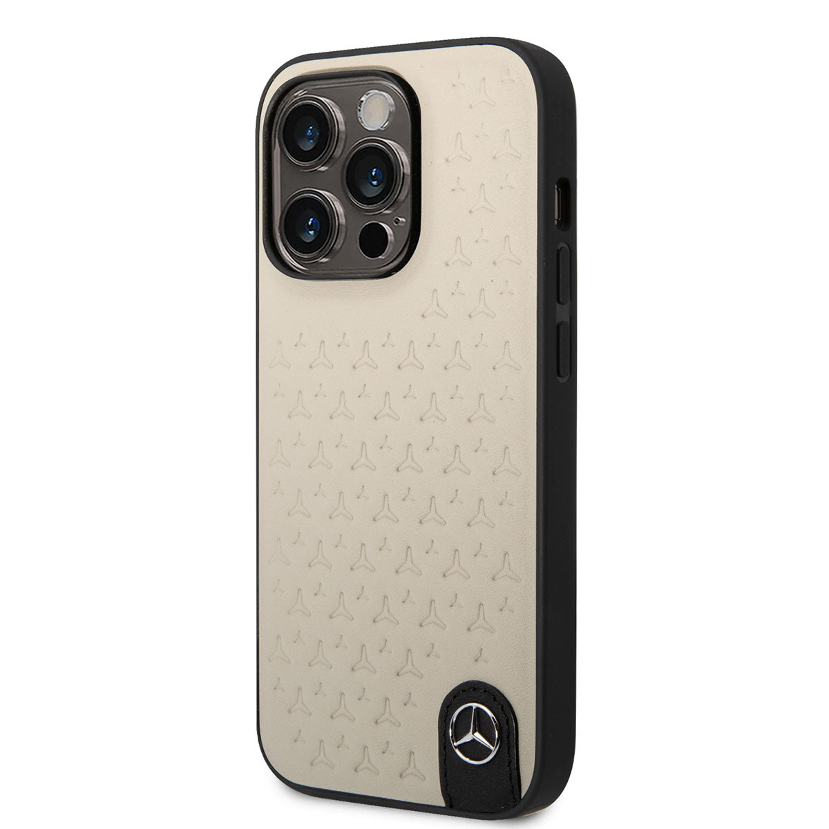 Mercedes Benz iPhone 14 Pro Max Hakiki Deri Yıldız Dizayn Telefon Kılıfı