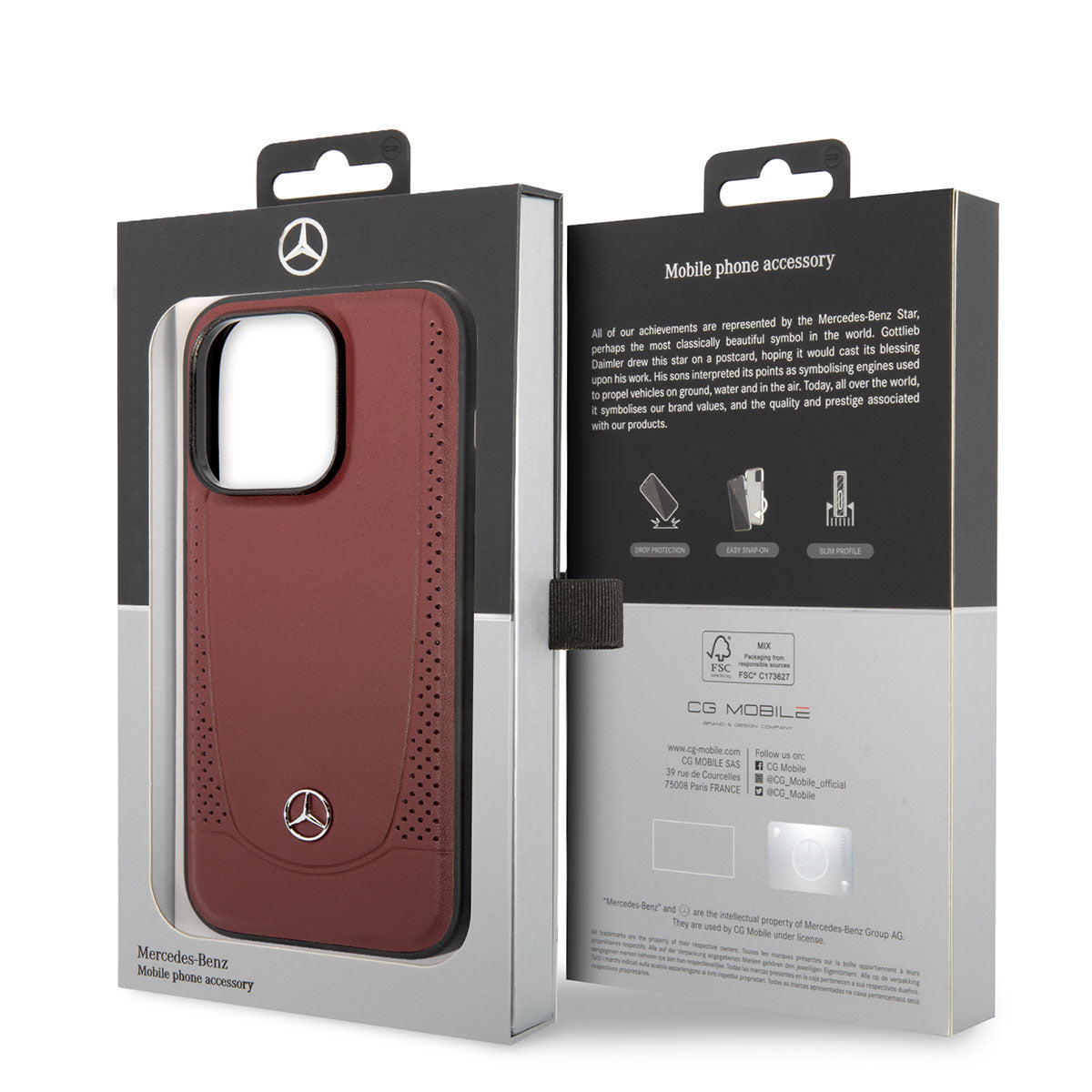 Mercedes Benz iPhone 14 Pro Max M-safe Şarj Özellikli Urban Deri Telefon Kılıfı