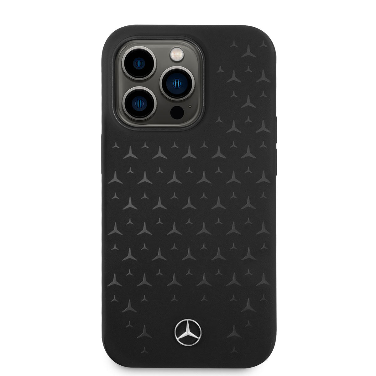 Mercedes Benz iPhone 14 Pro Max M-safe Şarj Özellikli Yıldızlı Dizayn Silikon Telefon Kılıfı