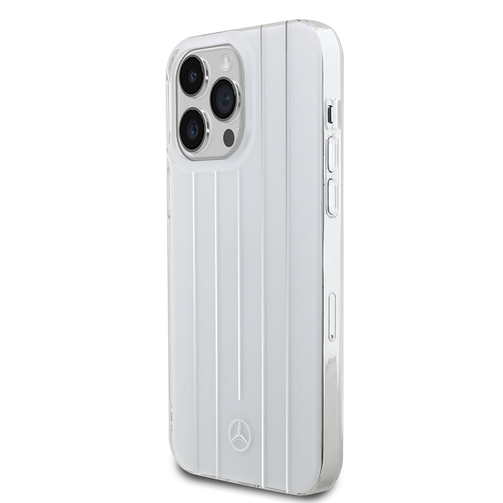 Mercedes Benz iPhone 14 Pro Max Orjinal Lisanslı New Urban 3 Sert PC Paralel Çizgi Desenli Kılıf