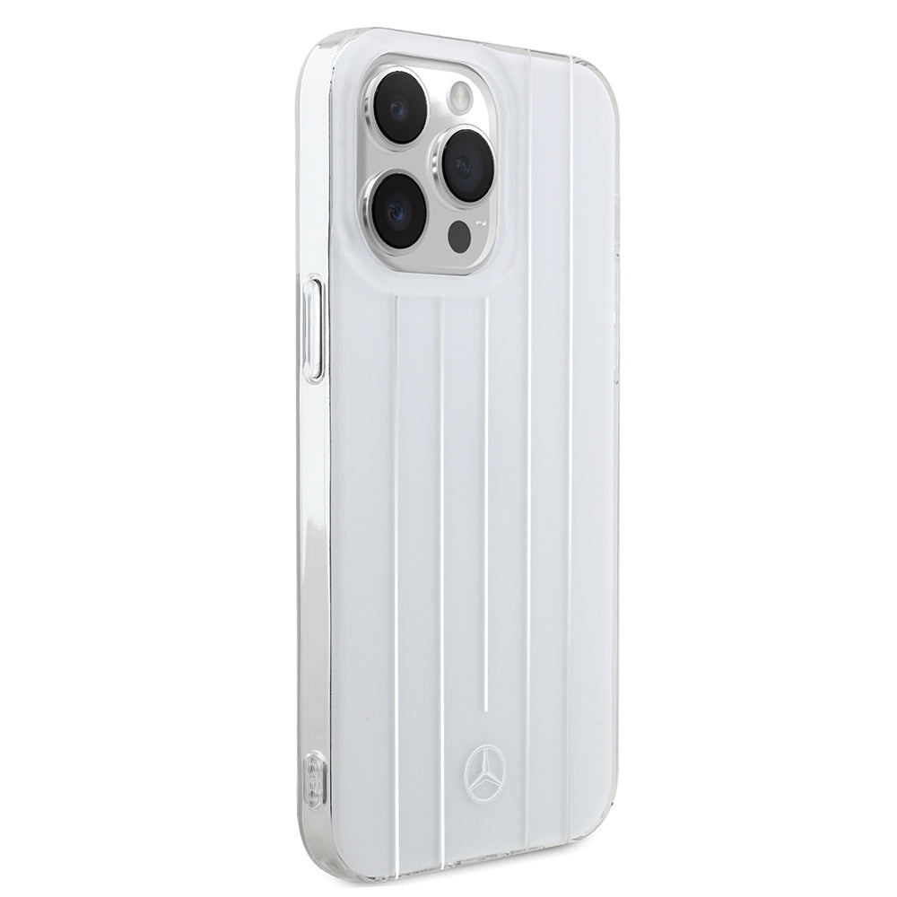 Mercedes Benz iPhone 14 Pro Max Orjinal Lisanslı New Urban 3 Sert PC Paralel Çizgi Desenli Kılıf