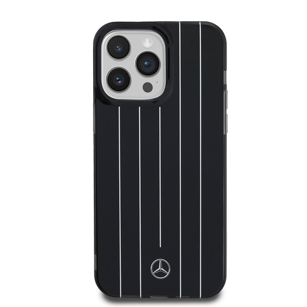 Mercedes Benz iPhone 14 Pro Max Orjinal Lisanslı New Urban 3 Sert PC Paralel Çizgi Desenli Kılıf