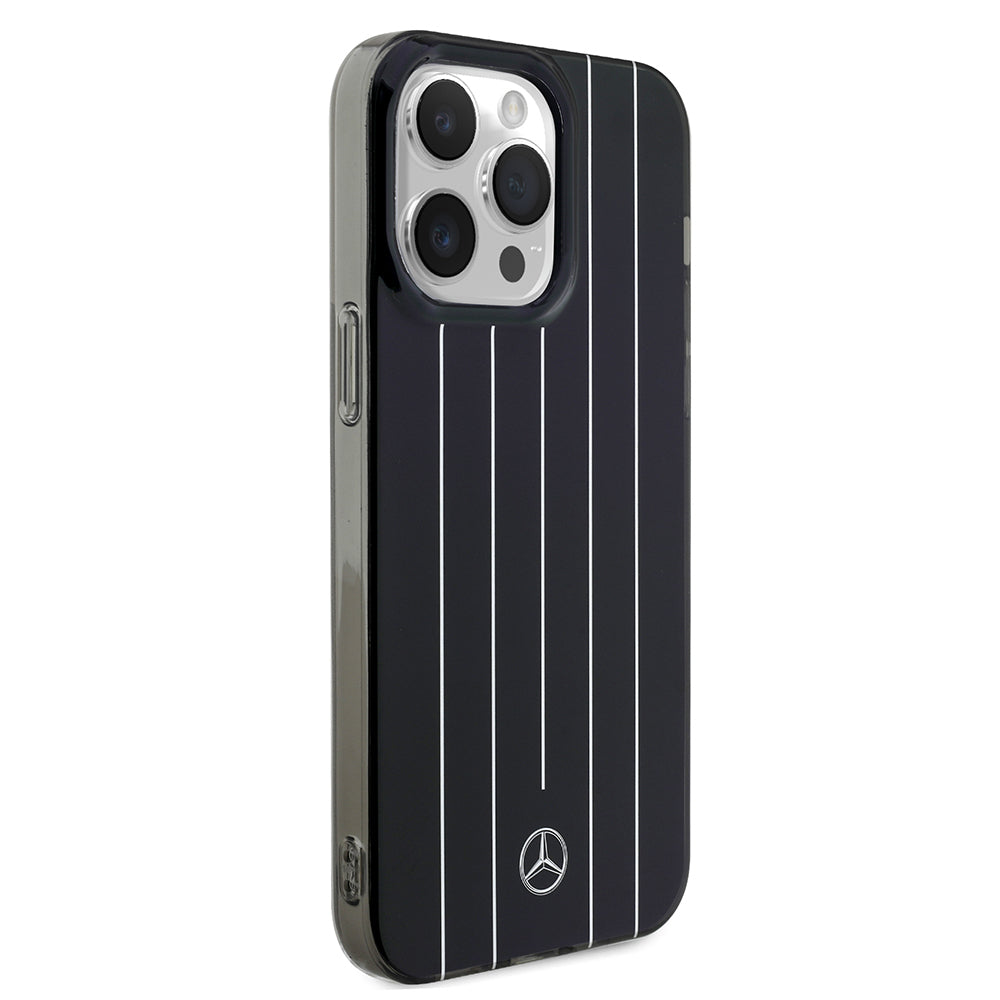 Mercedes Benz iPhone 14 Pro Max Orjinal Lisanslı New Urban 3 Sert PC Paralel Çizgi Desenli Kılıf
