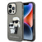 Karl Lagerfeld iPhone 14 Pro Max Transparan Simli K&C Dizayn Telefon Kılıfı