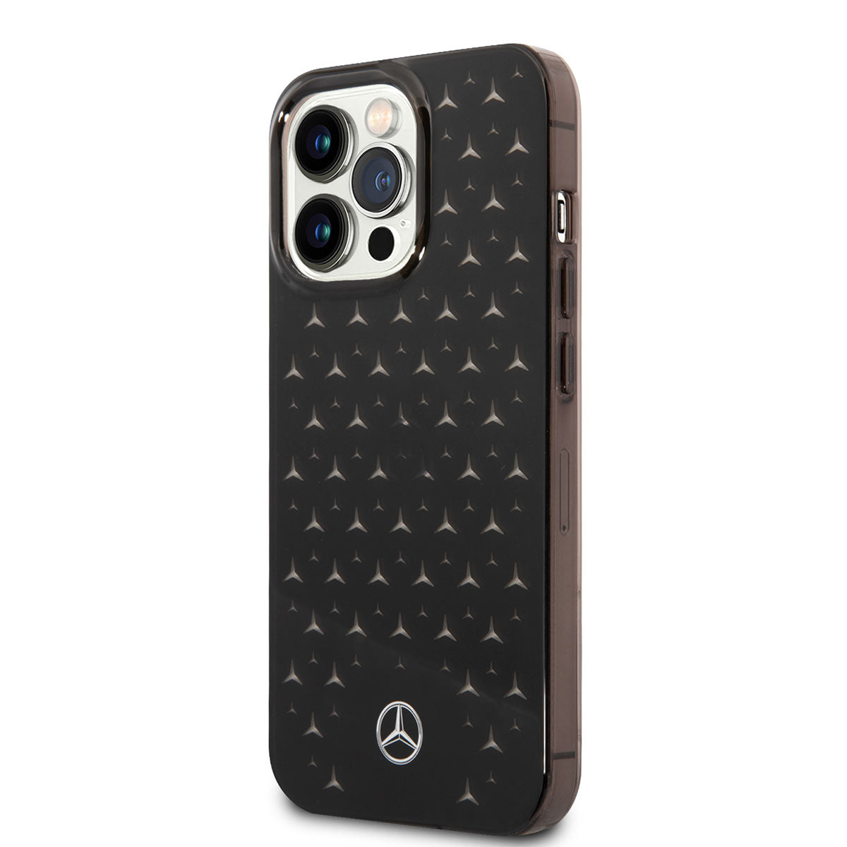 Mercedes Benz iPhone 14 Pro Max Transparan Yıldızlı Dizayn Telefon Kılıfı