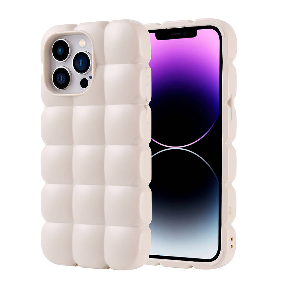 Cepax iPhone 14 Pro Max Parlak Esnek Silikon Dom Dom Kılıf