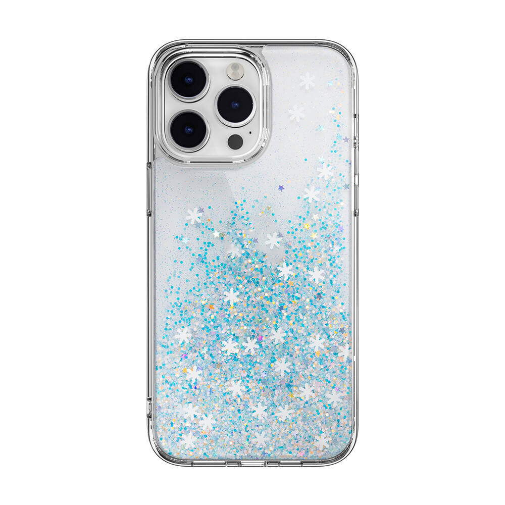 Switcheasy Starfield iPhone 14 Pro Max Parlayan Simli Şeffaf Lisanslı Kılıf