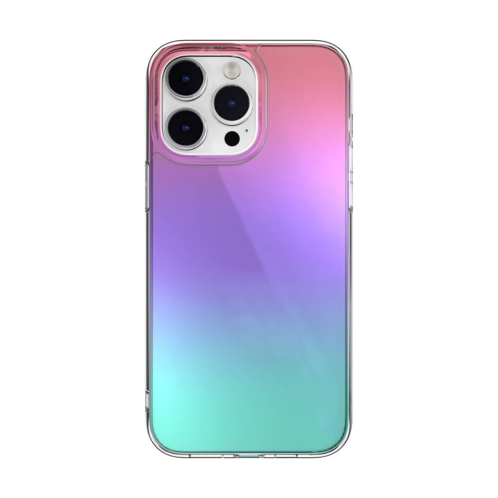 Switcheasy Crush Plus iPhone 14 Pro Max Renk Geçişli Kenarları Şeffaf Tasarımlı Lisanslı Kılıf