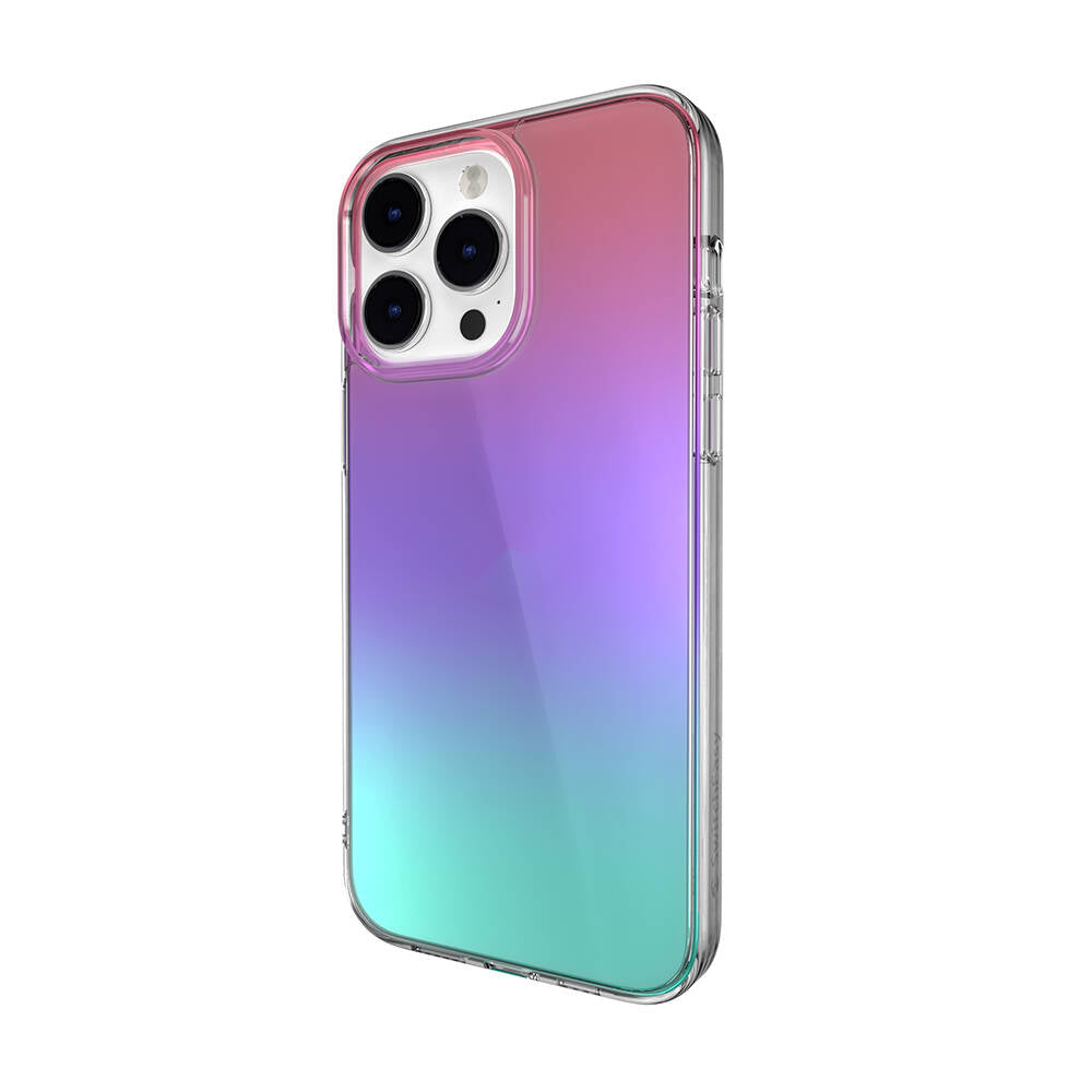 Switcheasy Crush Plus iPhone 14 Pro Max Renk Geçişli Kenarları Şeffaf Tasarımlı Lisanslı Kılıf