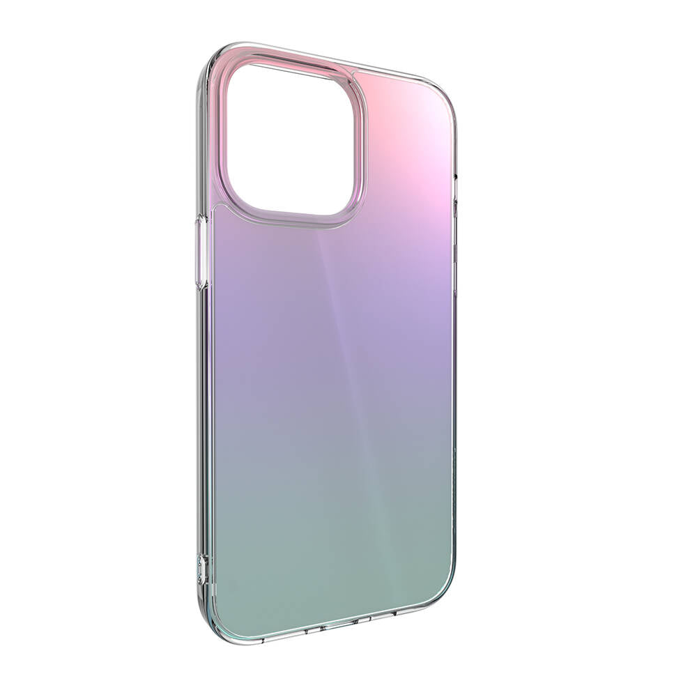 Switcheasy Crush Plus iPhone 14 Pro Max Renk Geçişli Kenarları Şeffaf Tasarımlı Lisanslı Kılıf
