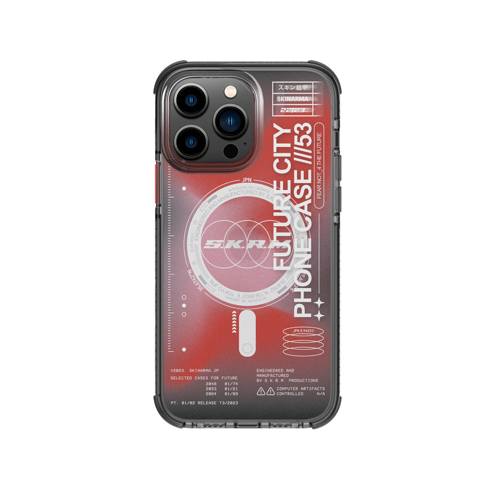 SkinArma iPhone 14 Pro Max Şeffaf Airbag Tasarımlı M-safe Şarj Özellikli Shorai Kılıf