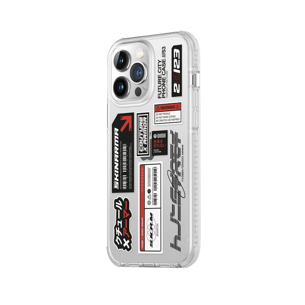 SkinArma iPhone 14 Pro Max Şeffaf Desenli Airbag Tasarımlı Taito Telefon Kılıfı