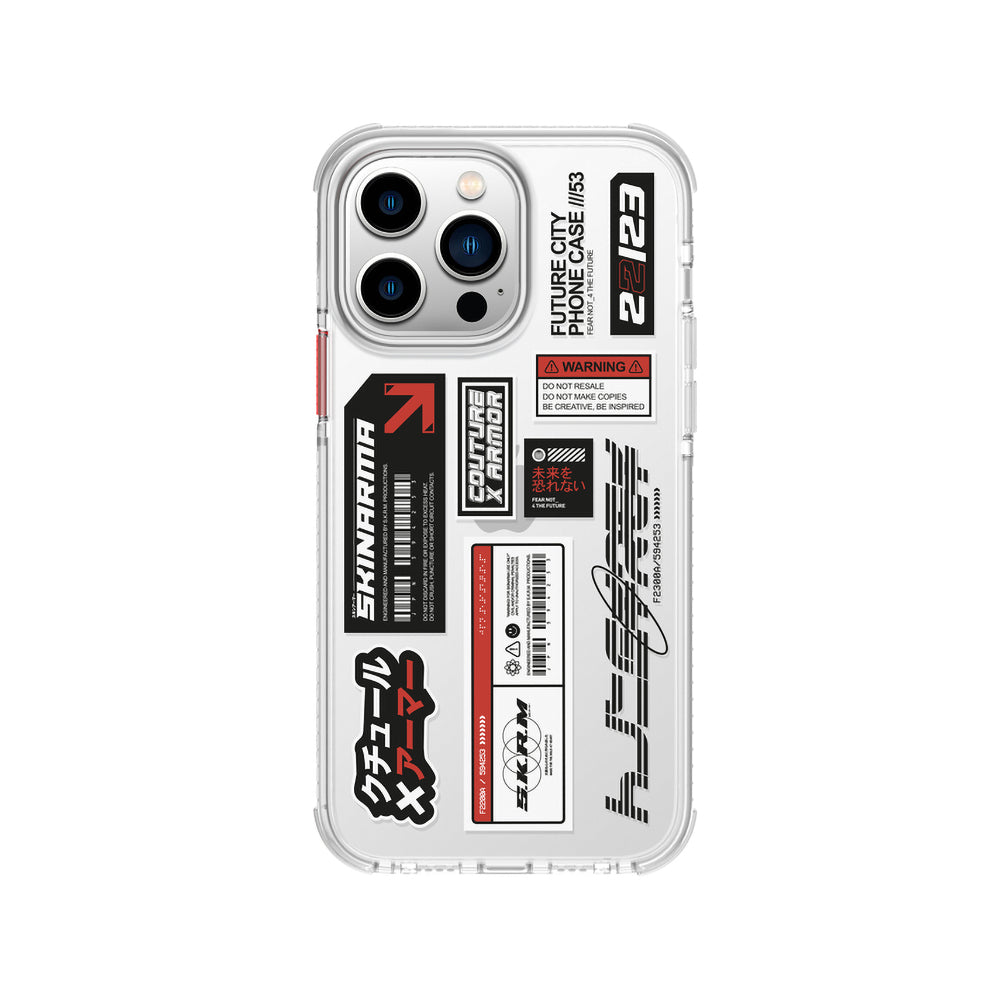 SkinArma iPhone 14 Pro Max Şeffaf Desenli Airbag Tasarımlı Taito Telefon Kılıfı