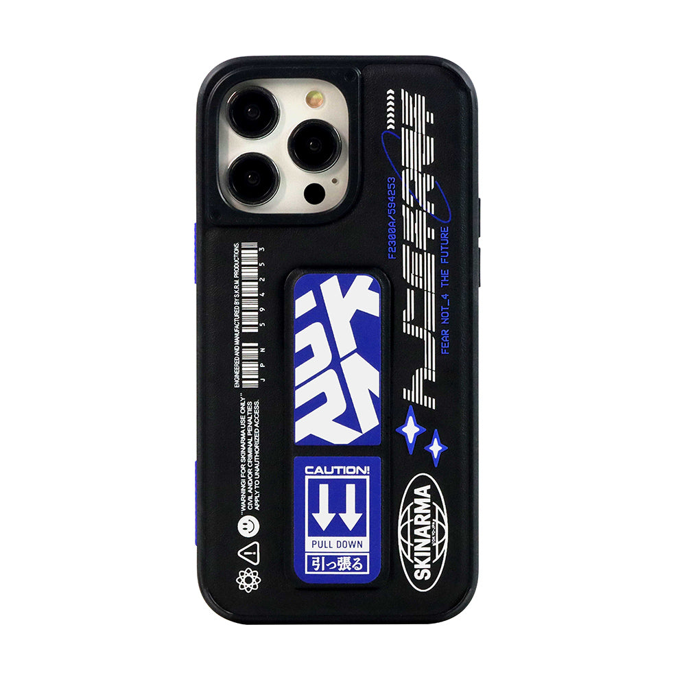 SkinArma iPhone 14 Pro Max Standlı Deri Görünümlü Akarui Telefon Kılıfı