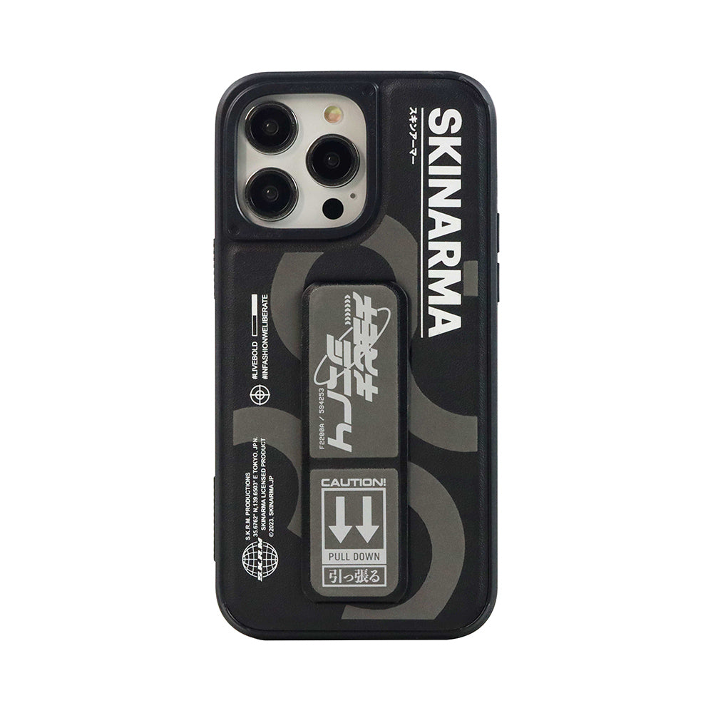 SkinArma iPhone 14 Pro Max Standlı Deri Görünümlü Bango Telefon Kılıfı