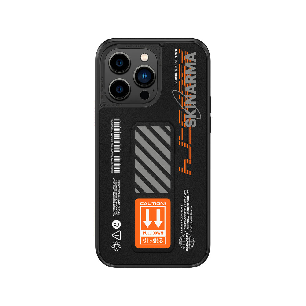 SkinArma iPhone 14 Pro Max Standlı Deri Görünümlü Shingoki Telefon Kılıfı