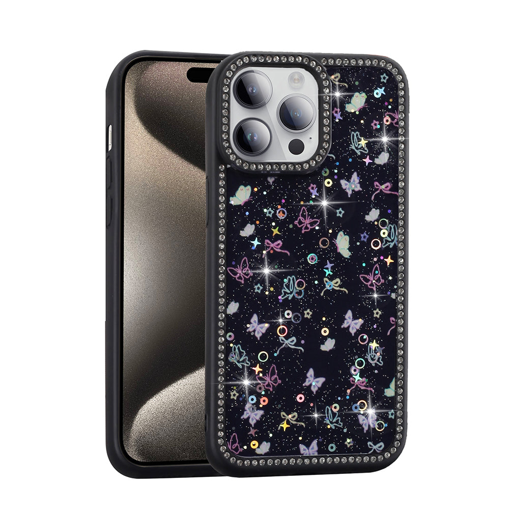 Cepax iPhone 14 Pro Max Taşlı ve Simli Tasarım Azra Kılıf