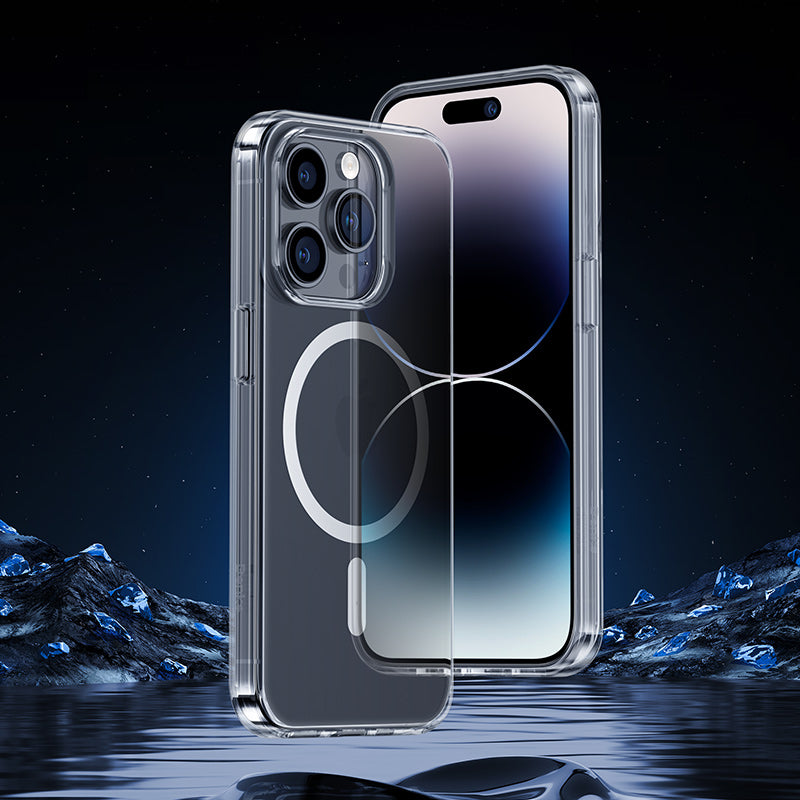 Benks iPhone 14 Pro Max Kablosuz Şarj Destekli Yeni Magnetik Crystal PC Telefon Kılıfı