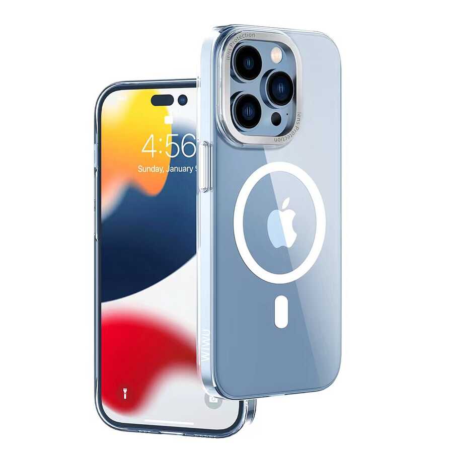 iPhone 14 Pro Max Kılıf Wiwu MCC-102 Magnetic Crystal Sert PC Kılıf - 1