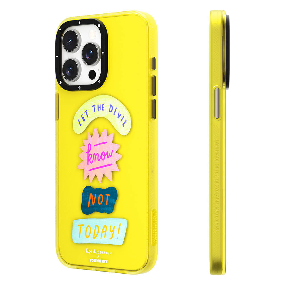 Youngkit Mindfulness Serisi iPhone 14 Pro Max Yazı Desenli Telefon Kılıfı - 1