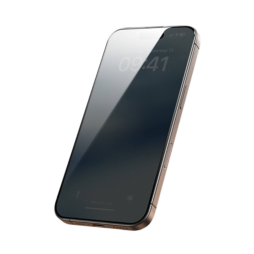 Benks Ultra Shield iPhone 15 0.4mm Privacy Ekran Koruyucu + Kolay Uygulama Aparatlı