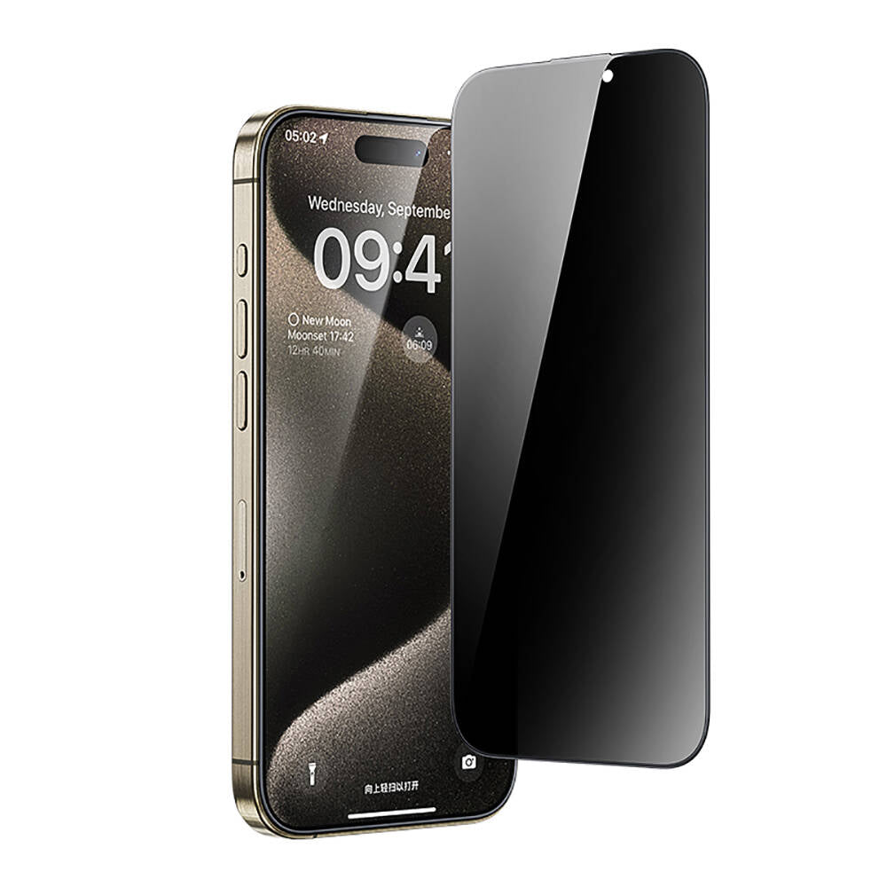 Casebang iPhone 15 Privacy Hayalet Ekran Koruyucu + Kolay Uygulama Aparatı