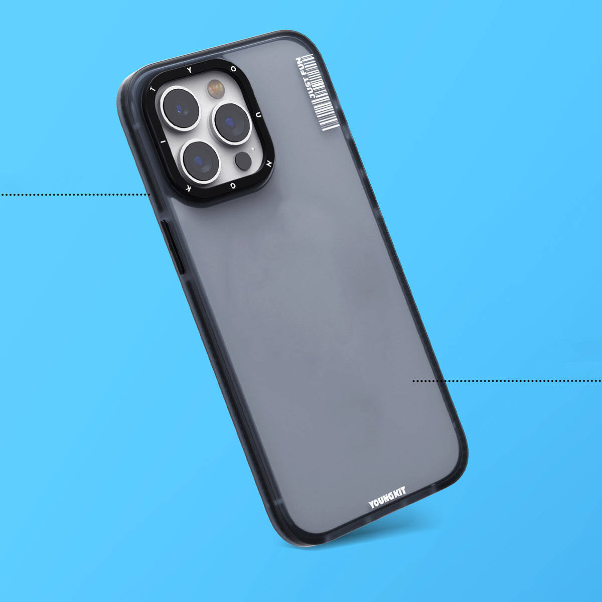 Youngkit Colored Sand Serisi iPhone 15 Buzlu Mat Tasarım Telefon Kılıfı