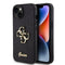Guess iPhone 15 Orjinal Lisanslı 4G Büyük Metal Logolu Glitter Telefon Kılıfı