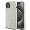 Guess iPhone 15 Orjinal Lisanslı M-safe Sıcak Baskılı Üçgen Logolu PU Deri Peony Kılıf