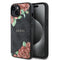 Guess iPhone 15 Orjinal Lisanslı M-safe Şarj Özellikli Gül Baskılı 4G Desenli Yazı Logolu Kılıf
