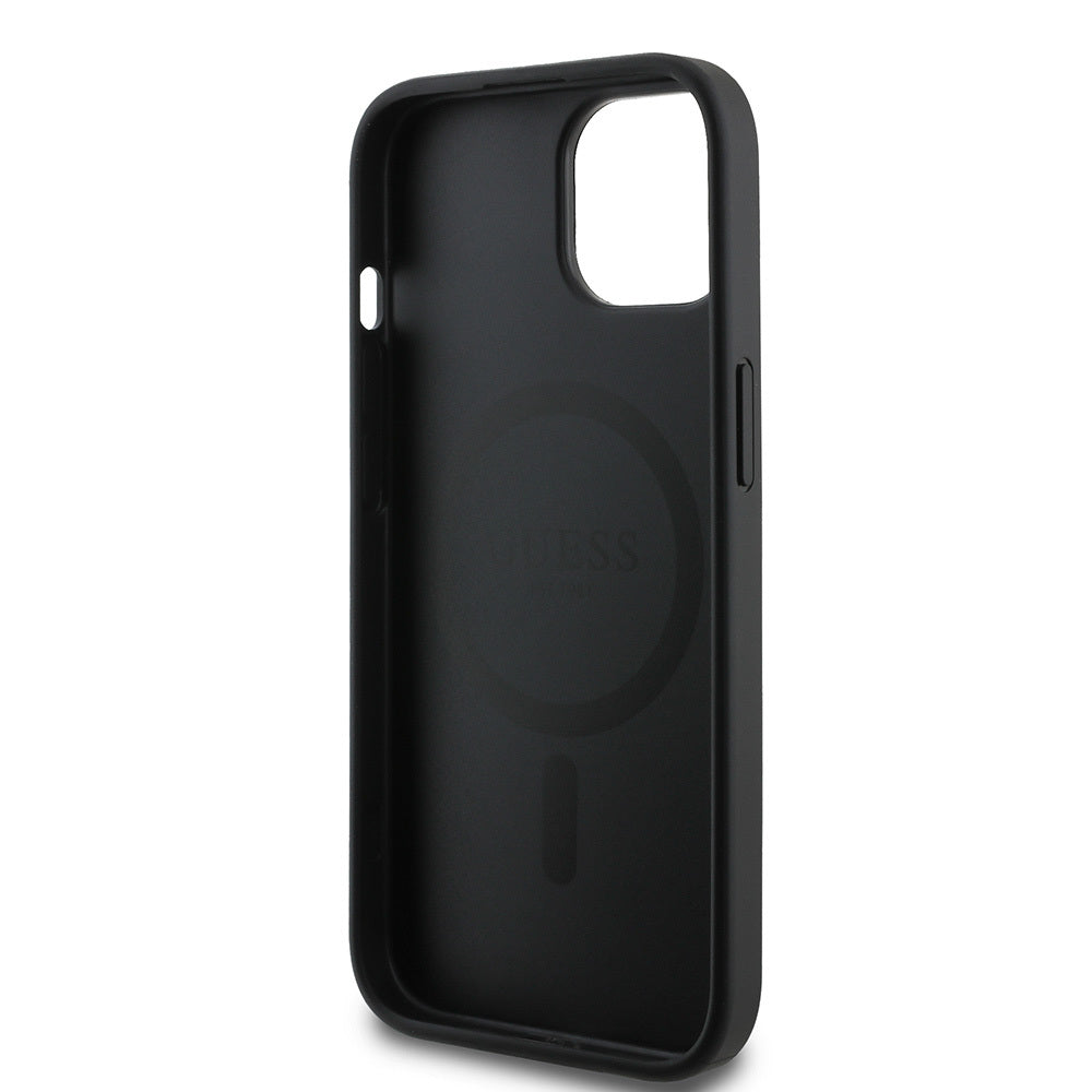 Guess iPhone 15 Orjinal Lisanslı M-safe Şarj Özellikli Small 4G Classic Kılıf