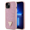 Guess iPhone 15 Orjinal Lisanslı Taşlı Arka Yüzey Üçgen Logolu Telefon Kılıfı