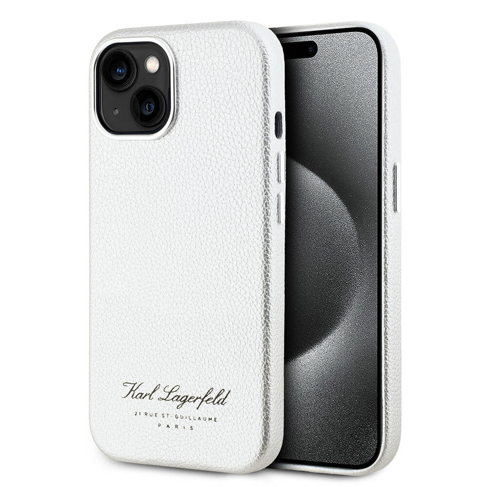 Karl Lagerfeld iPhone 15 Orjinal Lisanslı KL Yazılı Hotel Telefon Kılıfı - 1